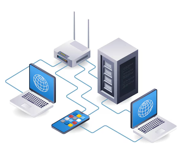 Visual schematic mapping cloud VoIP network distribution layers